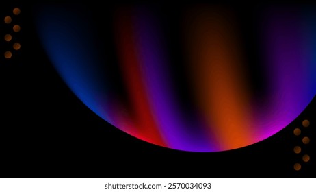 ABSTRACT DARK BACKGROUND ELEGANT GRADIENT MESH BLUE ORANGE PURPLE SMOOTH COLOR DESIGN VECTOR TEMPLATE GOOD FOR MODERN WEBSITE, WALLPAPER, COVER DESIGN 