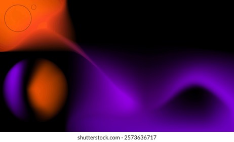 ABSTRACT DARK BACKGROUND ELEGANT GRADIENT MESH ORANGE PURPLE SMOOTH COLOR DESIGN VECTOR TEMPLATE GOOD FOR MODERN WEBSITE, WALLPAPER, COVER DESIGN 
