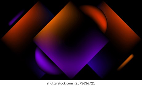 ABSTRACT DARK BACKGROUND ELEGANT GRADIENT MESH ORANGE PURPLE SMOOTH COLOR DESIGN VECTOR TEMPLATE GOOD FOR MODERN WEBSITE, WALLPAPER, COVER DESIGN 