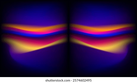 ABSTRACT DARK BACKGROUND ELEGANT GRADIENT MESH BLUE ORANGE PURPLE SMOOTH COLOR DESIGN VECTOR TEMPLATE GOOD FOR MODERN WEBSITE, WALLPAPER, COVER DESIGN 