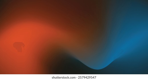 ABSTRACT DARK BACKGROUND ELEGANT GRADIENT MESH BLUE ORANGE SMOOTH COLOR DESIGN VECTOR TEMPLATE MODERN