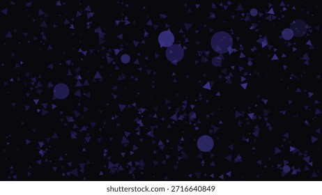 Fundo escuro abstrato com círculos bokeh roxo flutuante, criando uma atmosfera digital calma, cósmica e misteriosa.
