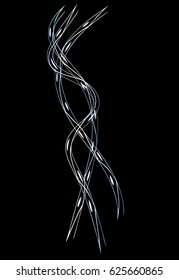 Abstract dark background with flowing wavy lines