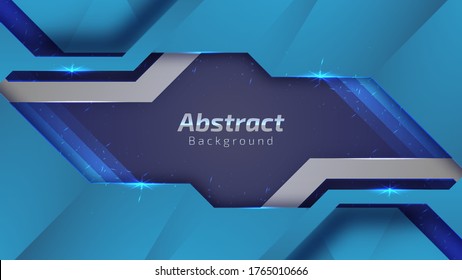 Abstrakter dunkler Hintergrund geometrische Polygontechnologie 3D-Konzeptstil. Vektorgrafik.