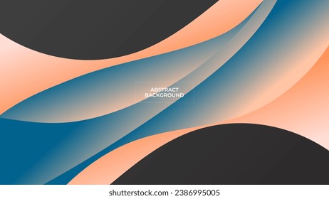 ABSTRAKTER DUNKLER HINTERGRUND MIT GEOMETRISCHEN FORMEN BLAUEN ORANGE KLEINEN FARBDESIGN VEKTORTEMPLATE GUT FÜR MODERNE WEBSITE, WALLPAPER, DECKDESIGN 