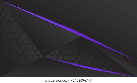 ABSTRACT DARK BACKGROUND WITH GEOMETRIC SHAPES PURPLE GRADIENT COLOR DESIGN VECTOR TEMPLATE GOOD FOR MODERN WEBSITE, WALLPAPER, COVER DESIGN, LANDING PAGE