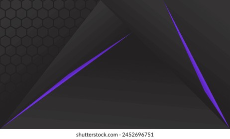 ABSTRACT DARK BACKGROUND WITH GEOMETRIC SHAPES PURPLE GRADIENT COLOR DESIGN VECTOR TEMPLATE GOOD FOR MODERN WEBSITE, WALLPAPER, COVER DESIGN, LANDING PAGE