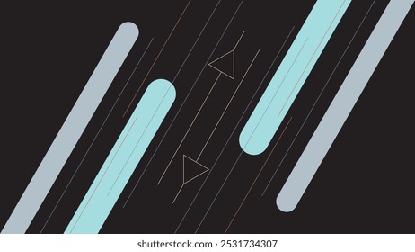 ABSTRACT DARK BACKGROUND  WITH GEOMETRIC SHAPES LINES FLAT PASTEL COLOR DESIGN VECTOR TEMPLATE FOR WALLPAPER, COVER DESIGN