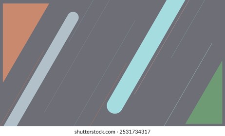 ABSTRACT DARK BACKGROUND  WITH GEOMETRIC SHAPES LINES FLAT PASTEL COLOR DESIGN VECTOR TEMPLATE FOR WALLPAPER, COVER DESIGN
