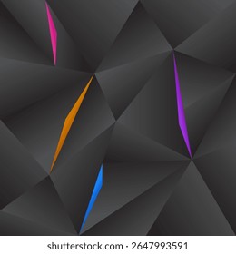 FUNDO ESCURO ABSTRATO COM FORMAS GEOMÉTRICAS GRADIENTE COR DESIGN VETOR MODELO BOM PARA SITE MODERNO, PAPEL DE PAREDE, DESIGN DE CAPA