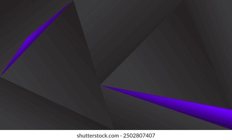 ABSTRACT DARK BACKGROUND WITH GEOMETRIC TRIANGLE SHAPES GRADIENT PURPLE COLOR DESIGN VECTOR TEMPLATE GOOD FOR MODERN WEBSITE, WALLPAPER, COVER DESIGN, LANDING PAGE