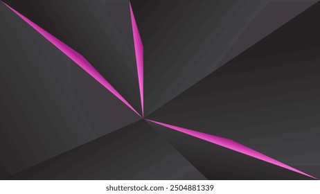 ABSTRACT DARK BACKGROUND WITH GEOMETRIC TRIANGLE SHAPES GRADIENT PINK COLOR DESIGN VECTOR TEMPLATE GOOD FOR MODERN WEBSITE, WALLPAPER, COVER DESIGN, LANDING PAGE