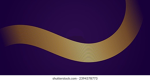 abstract dark background with glowing gold lines for business