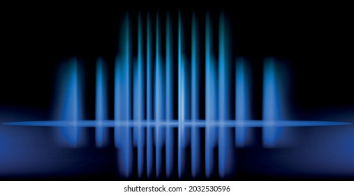 Abstract dark background with glowing lines in blue. Vector design template for banner, advertisement, poster, cover.