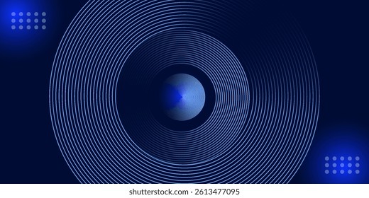 abstract dark background with glowing lines circles