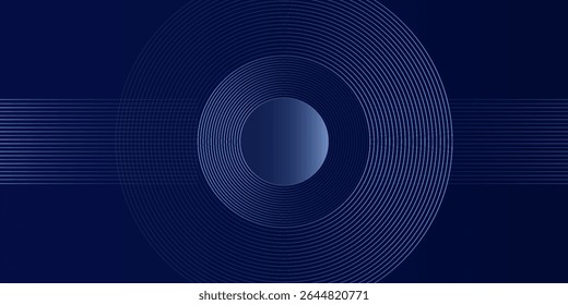 plano de fundo escuro abstrato com linhas e círculos brilhantes