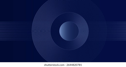 plano de fundo escuro abstrato com linhas e círculos brilhantes