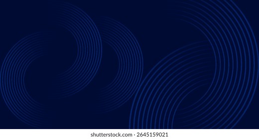 abstract dark background with glowing lines circles. modern trendy design