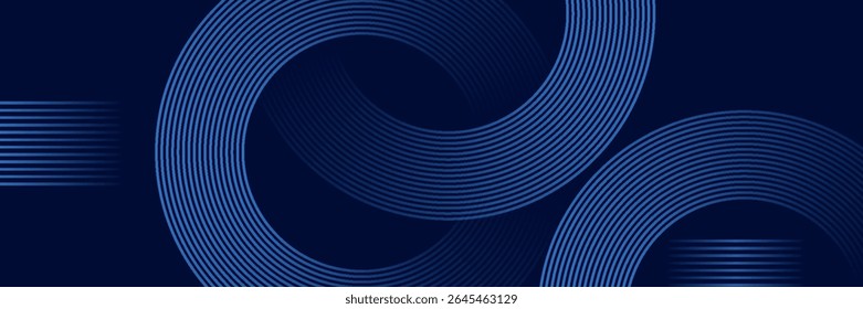plano de fundo escuro abstrato com linhas e círculos brilhantes