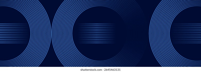 plano de fundo escuro abstrato com linhas e círculos brilhantes