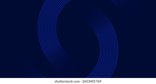 abstract dark background with glowing lines circles. vector illustration, banner, suit for poster