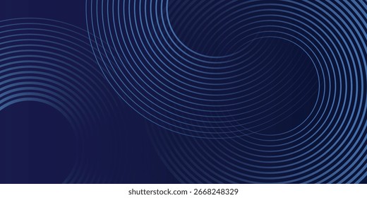 Fondo oscuro abstracto con líneas brillantes círculos
