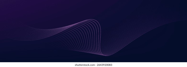 Abstractas fondo oscuro con onda brillante. Tecnología de Plantilla futurista de alta tecnología. Ilustración vectorial