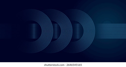 abstract dark background with glowing wavy blue lines. modern trendy and vector, eps 10