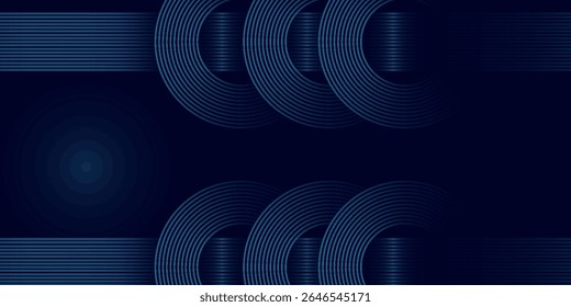 abstract dark background with glowing wavy blue lines.poster in web