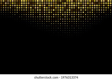 Abstract dark background with golden dust vector design, golden glitter