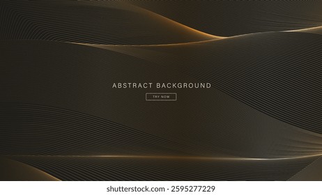 Abstract dark background with golden lines.
