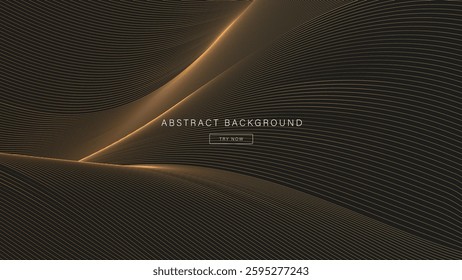 Abstract dark background with golden lines.