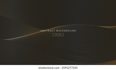 Abstract dark background with golden lines.
