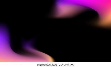 ABSTRACT DARK BACKGROUND WITH GRADIENT MESH PURPLE ORANGE BLUE SMOOTH LIQUID COLOR DESIGN VECTOR TEMPLATE GOOD FOR MODERN WEBSITE, WALLPAPER, COVER DESIGN 