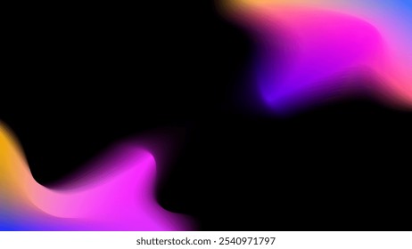 ABSTRACT DARK BACKGROUND WITH GRADIENT MESH PURPLE ORANGE BLUE SMOOTH LIQUID COLOR DESIGN VECTOR TEMPLATE GOOD FOR MODERN WEBSITE, WALLPAPER, COVER DESIGN 