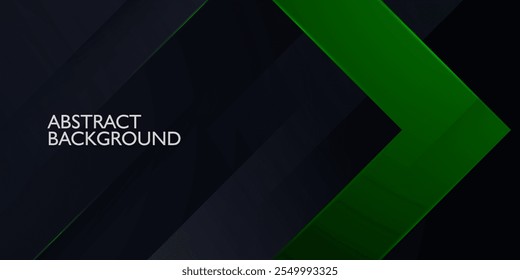Abstract dark background with green arrow overlap shapes pattern for graphics design. Eps10 vector
