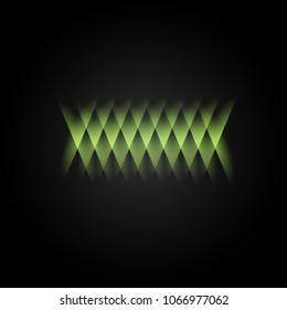Abstract dark background with green crossed lines