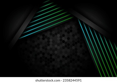fondo oscuro abstracto con líneas verdes