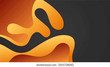 FONDO OSCURO Abstractas CON FORMAS DIBUJADAS A MANO GRADIENTE ORO COLOR NARANJA DISEÑO PLANTILLA DE VECTOR PARA EL FONDO DE PANTALLA, DISEÑO DE LA CUBIERTA, DISEÑO DE LA PÁGINA DE INICIO