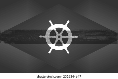 Abstract dark background with helm symbol