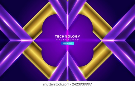 Abstract dark background with hexagonal shape purple color