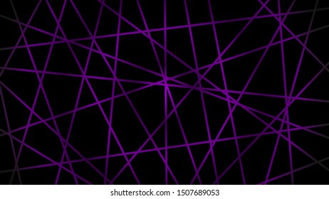 Abstract dark background of intersecting lines in purple colors