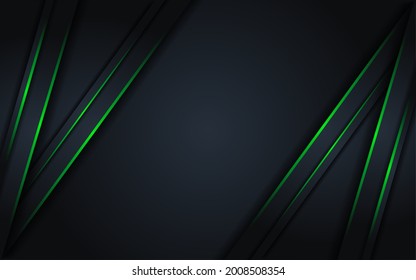 Resumen de fondo oscuro con línea verde