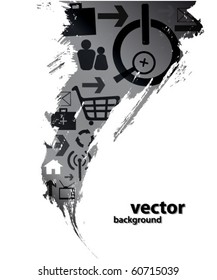 Abstract dark background. Made from web button