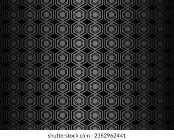 Abstract dark background with metallic luxury shapes. Metal background. Perfect for Banners, Plaques, Posters, Flyers and Banner Designs. Eps10 vector template.