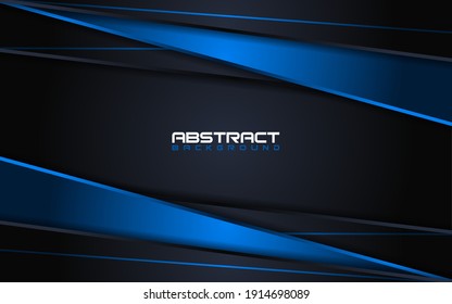 Abstract Dark Background With Modern Blue Line