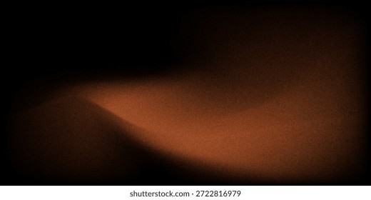 Abstractas fondo oscuro con gradiente naranja y marrón que crea un suave efecto de luz atmosférica borrosa