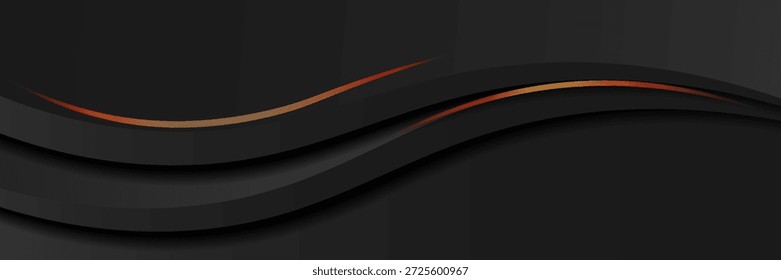 Fondo Oscuro Abstractas Con Ondas Curvas Naranjas Para El Diseño Moderno Y Visual Branding