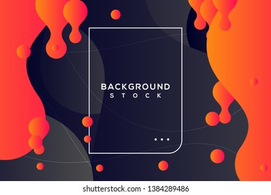 abstract dark background with orange gradient. curvy, wavy, fluid, flowing, irregular shapes. suitable for background, landing page, wallpaper, home screen, theme. vector illustration eps 10