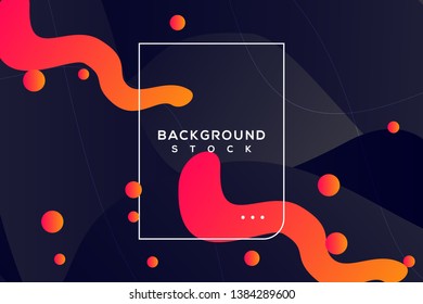 abstract dark background with orange gradient. curvy, wavy, fluid, flowing, irregular shapes. suitable for background, landing page, wallpaper, home screen, theme. vector illustration eps 10
